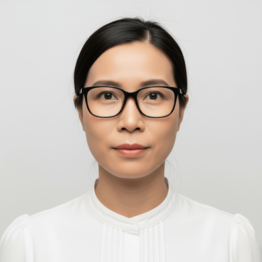 Ảnh hộ chiếu sai quy định - Đeo kính bị loá sáng che mắt